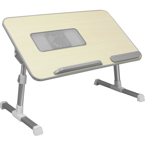 Aluratek Adjustable Ergonomic Laptop Cooling Table with Fan - Rectangle Top - 88 lb Capacity - Height Adjustable - 9.40in to 12.60in Adjustment - 20.50in Table Top Width x 12.50in Table Top Depth - 12.50in Height - Aluminum Alloy