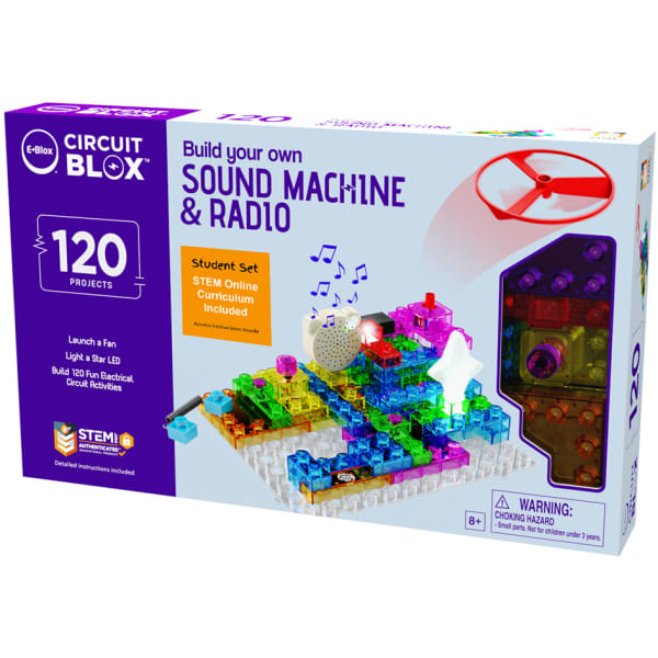 E-Blox Circuit Blox Student Projects Set, Black, Grade 3 To 12, Set Of 120 Projects