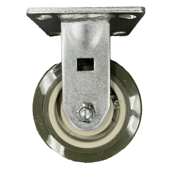 CSL Poly Casters, Rigid, 5in, Gray, Set Of 2 Casters