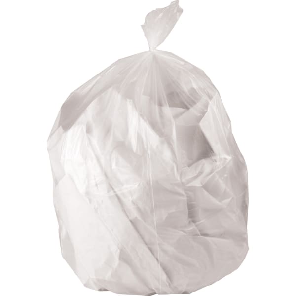 Genuine Joe Heavy Duty Trash Can Liners - 45 gal Capacity - 40in Width x 46in Length x 2 mil (51 Micron) Thickness - Low Density - Clear - Resin - Waste Disposal - 100 / Carton