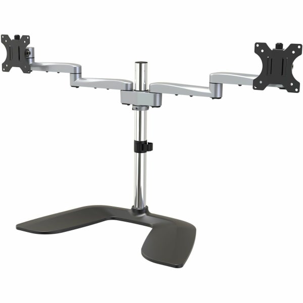 StarTech.com Dual Monitor Stand - Articulating Arms - Height Adjustable - For VESA Mount Monitors up to 32 - Steel/Aluminum - Black, Silver