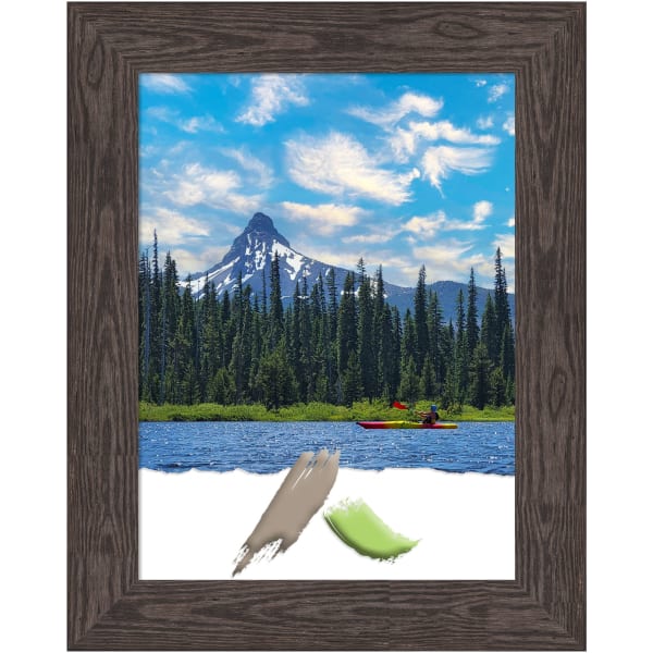 Amanti Art Bridge Wood Picture Frame, 24in x 30in,  Opening Size 18in x 24in, Black