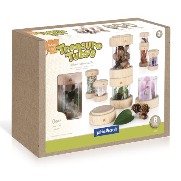 Guidecraft Treasure Tubes, Clear, Pack Of 8 tubes