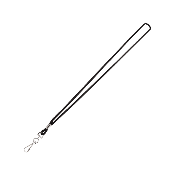 Office Depot Brand Lanyards, Black, Pack Of 10