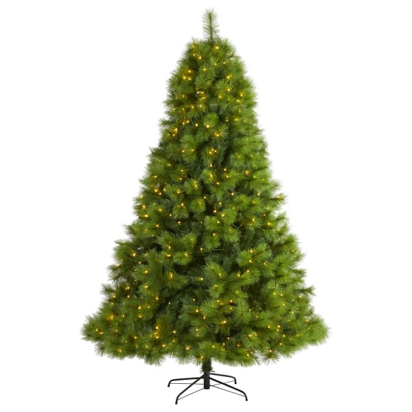 Nearly Natural Green Scotch Pine Artificial Christmas Tree, 8ft