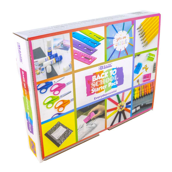 BAZIC Products Back To School Starter Pack, Set Of 60 Pieces