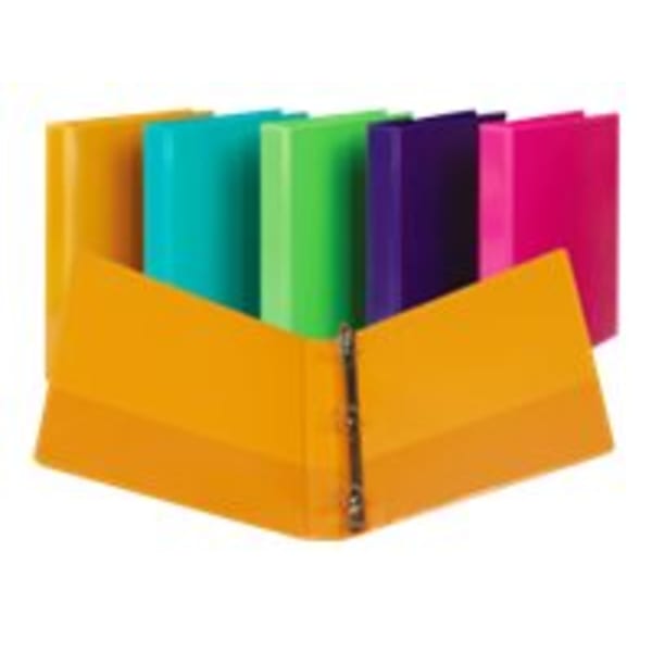 Samsill Presentation View 3-Ring Binder, 1in Round Rings, Purple, Pack Of 2