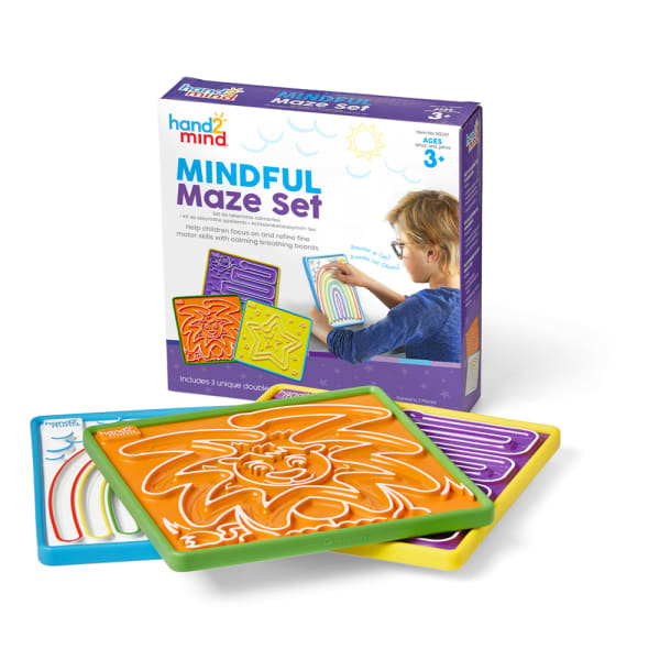 Hand2Mind Mindful Maze 3-Piece Set, Multicolor, Grades Pre-K To 6