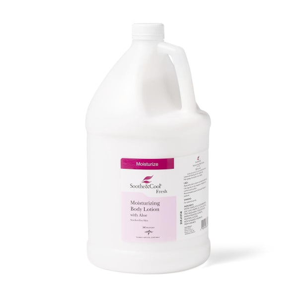 Medline Soothe & Cool Fresh Scent Moisturizing Body Lotion, 1 Gal, Pack Of 4