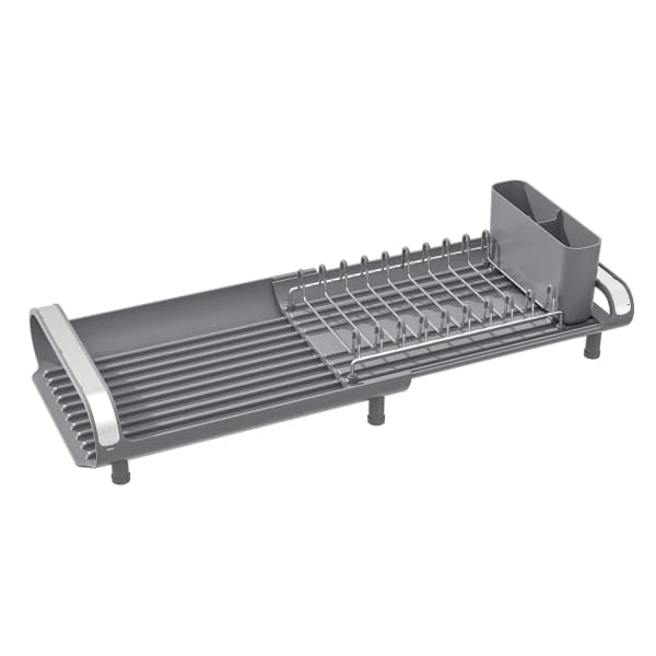 Better Houseware Compact Expanding Dish Rack, 5-1/4inH x 7-3/4inW x 10-3/4inD, Gray