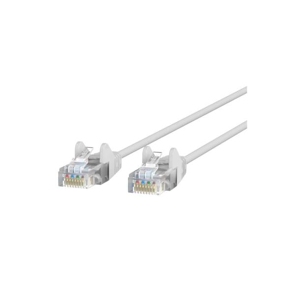 Belkin CAT6 Slim Gigabit Snagless UTP Ethernet Cable - 1 ft Category 6 Network Cable for Network Device, Notebook, Desktop Computer, Modem, Router, Wall Outlet - First End: 1 x RJ-45 Network - Male - Second End: 1 x RJ-45 Network - Male - 1 Gbit/s