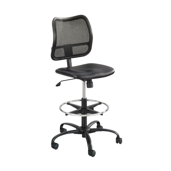Safco Vue Mesh/Vinyl Chair, Black