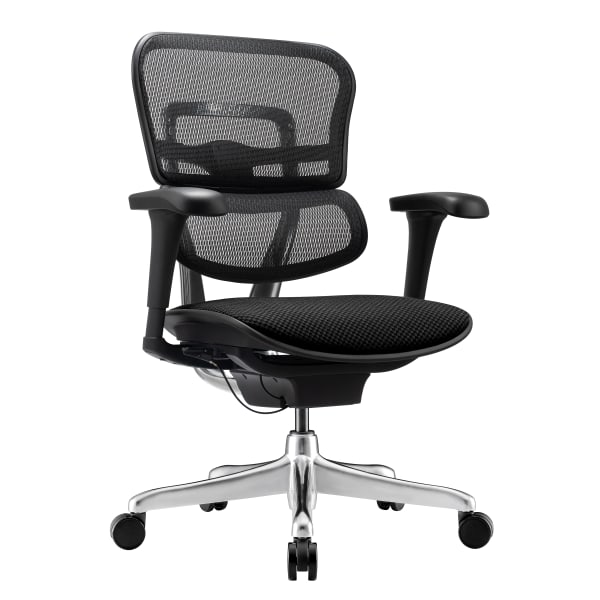 WorkPro 12000 V2 Series Ergonomic Mesh/Fabric High-Back Office Chair, Black/Black, BIFMA Compliant, ERGOFIT2