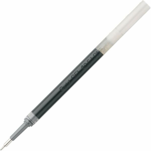 Pentel EnerGel Retractable Liquid Gel Pen Refills, Needle Point, 0.5 mm, Black Ink