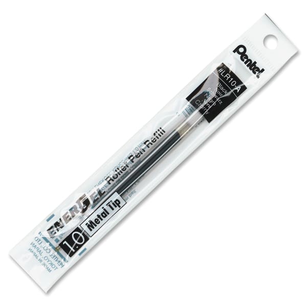 Pentel EnerGel Deluxe Retractable Pen Refill, Bold Point, 1.0 mm, Black