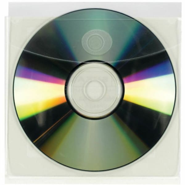 Smead Self-Adhesive CD/DVD Pockets - 4.9in Height x 5in Width - Clear - Poly - 10 / Pack