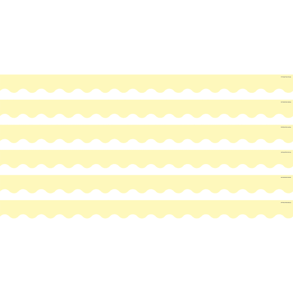 Teacher Created Resources Scalloped Border Trim Packs, 35', Pastel Yellow, Set Of 6 Packs