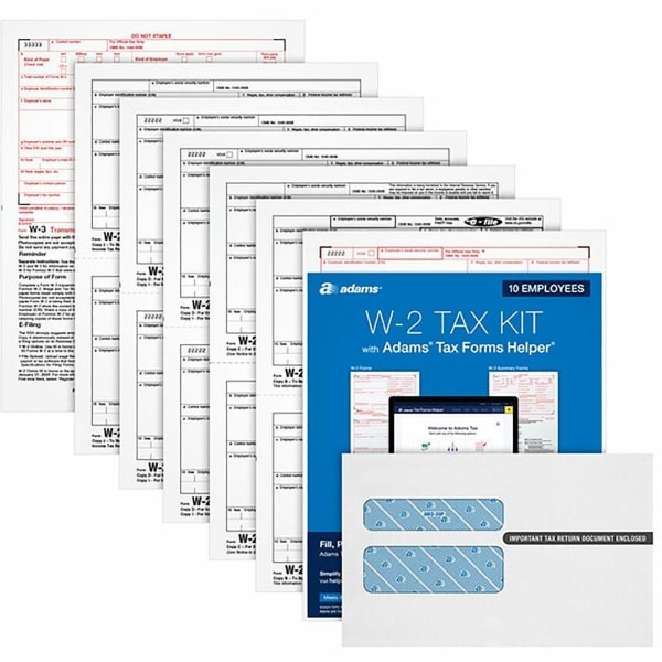 TOPS W2 Laser Forms 6-part Tax Kit - 6 Part - Carbonless Copy - 8in x 5.50in Form Size - Letter - White Sheet(s) - 10 / Pack