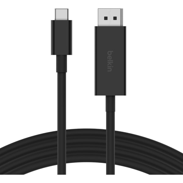 Belkin USB-C to DisplayPort 1.4 Cable - 6.56 ft DisplayPort/USB-C Data Transfer Cable for Chromebook, MacBook, iPad Pro, Monitor, Projector, Tablet, TV, USB Device, Mobile Device, Gaming System, Notebook, .. - First End: 1 x USB Type C - Male