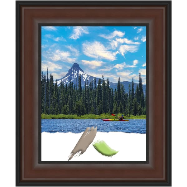 Amanti Art Picture Frame, Opening Size 11in x 14in, 16in x 19in, Harvard Walnut