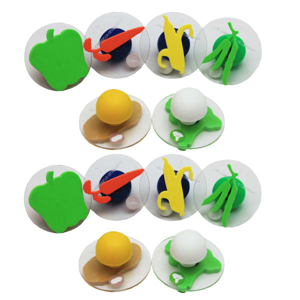 READY 2 LEARN Giant Stampers, Vegetables, 6 Per Pack, Set Of 2 Packs
