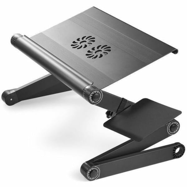 WorkEZ Adjustable Height Tilt Ergonomic Laptop Stand, Cool Black