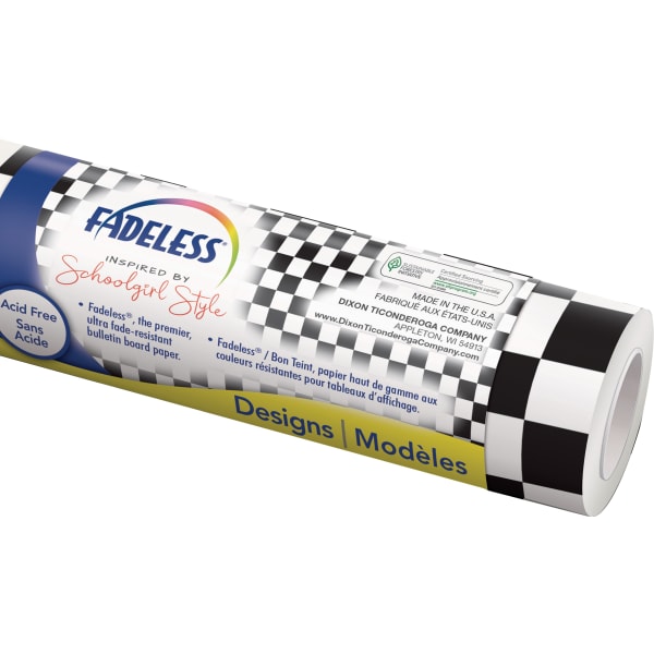 Fadeless Schoolgirl Style Bulletin Board Paper, 48in x 50ft, Retro Hopscotch
