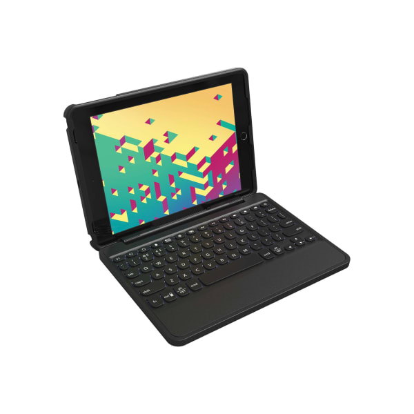 ZAGG Rugged Book Keyboard/Cover Case (Folio) for 9.7in Apple iPad Air 2, iPad Air, iPad Pro Tablet - Black - Impact Resistant - Polycarbonate, Silicone, Stainless Steel Body