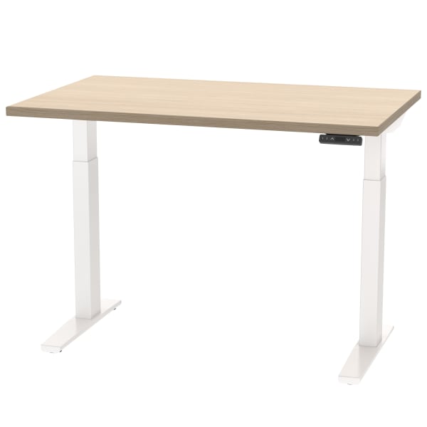 Fellowes 48inW Rectangle Worksurface Laminate Desktop, Beigewood