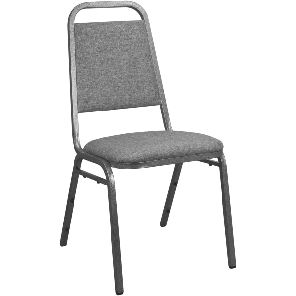 Flash Furniture Advantage Fabric-Padded Banquet Stackable Chairs, Charcoal Gray Fabric/Silver Vein Frame