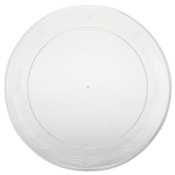 WNA Designerware Plastic Plates, 9in, Clear, 10 Plates Per Pack, Carton Of 18 Packs