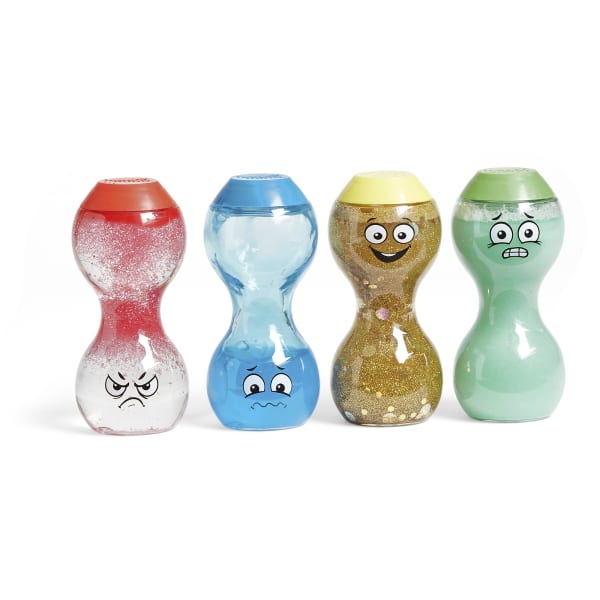 Hand2Mind Express Your Feelings Sensory Bottles, Multicolor, Pack Of 4 Bottles