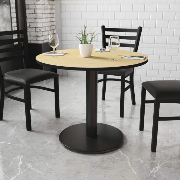 Flash Furniture Round Hospitality Table, 31-3/16inH x 36inW x 36inD, Natural