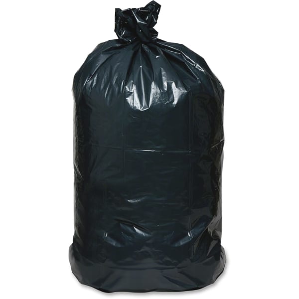 Berry Reclaim Heavy-Duty Recycled Can Liners - Extra Large Size - 60 gal Capacity - 38in Width x 58in Length x 1.65 mil (42 Micron) Thickness - Black - Plastic - Can - Recycled - 100 / Carton