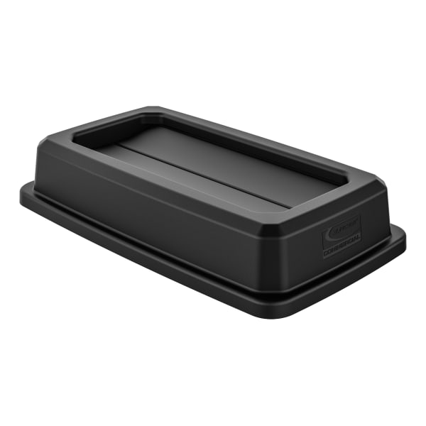 Suncast Commercial Double-Flip Lid For Narrow Trash Cans, 3-13/16inH x 11-13/16inW x 20inD, Black