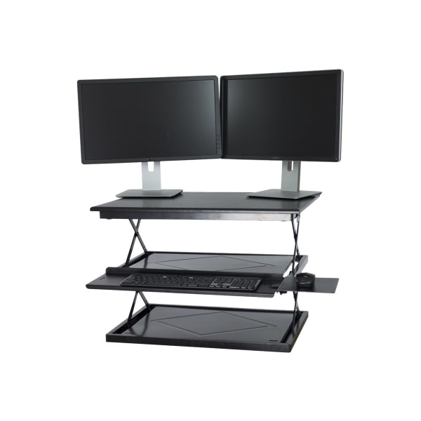 Changedesk Tall Compact Standing Desk Converter Riser For Laptops And Single Monitors, Black