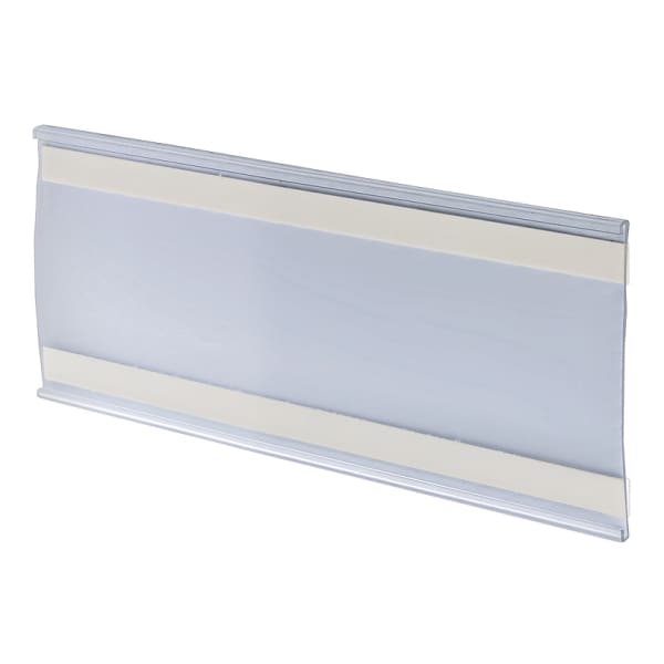 Azar Displays Acrylic Horizontal Adhesive-Back Nameplates, 4inH x 8-1/2inW x 3/8inD, Clear, Pack Of 10 Nameplates
