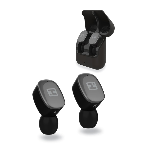 iHome AX-39 Flip-Top True Wireless Bluetooth In-Ear Earbuds, Black