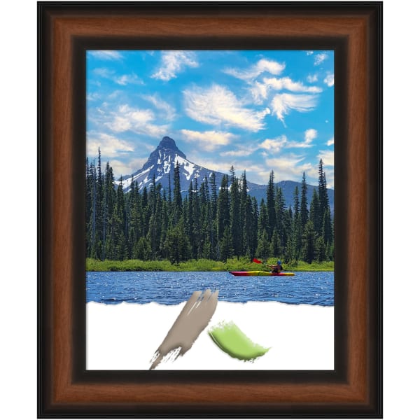 Amanti Art Yale Picture Frame, 14in x 17in, Opening Size 11in x 14in, Walnut