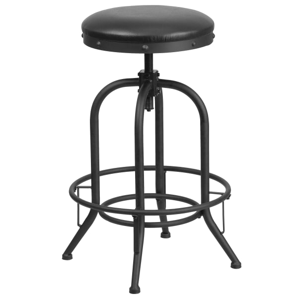 Flash Furniture 30ft" Barstool with Swivel Lift LeatherSoft Seat, Black
