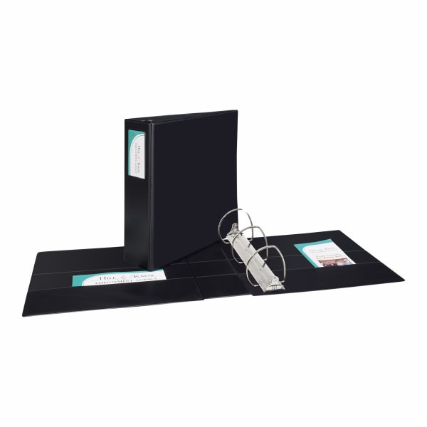 Avery Durable 3-Ring Binder, 4in Slant Rings, Black
