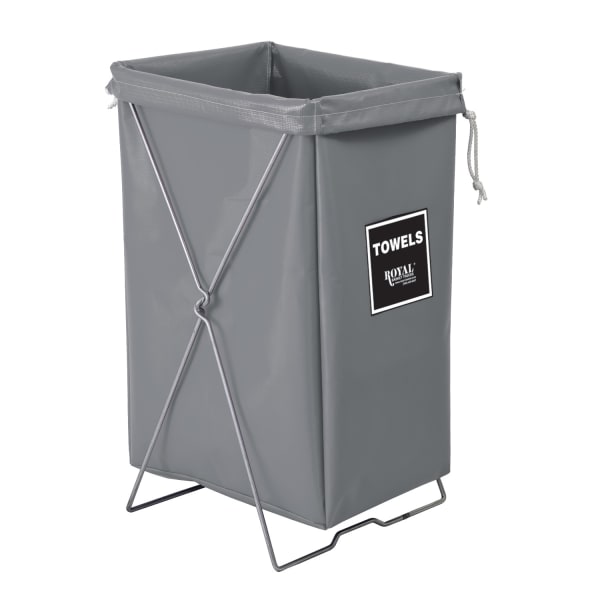 Royal Basket Trucks Hamper, Towels Hamper Kit, 17inL x 15inW x 30inH, Gray
