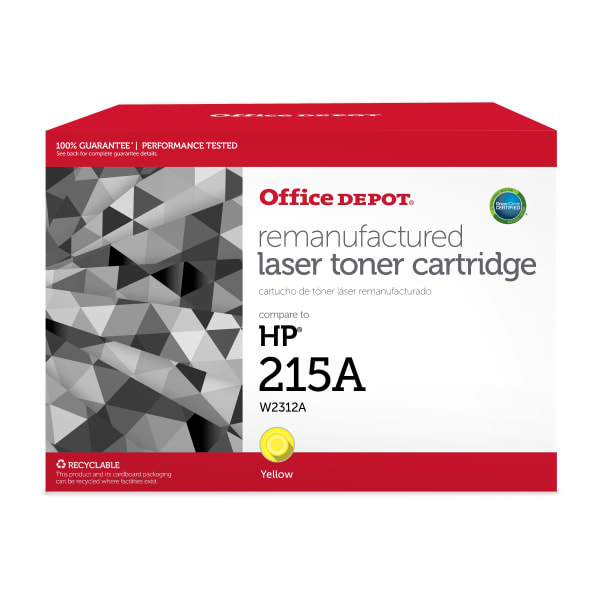 Office Depot Brand Remanufactured Yellow Toner Cartridge Replacement For HP 215A, W2312A