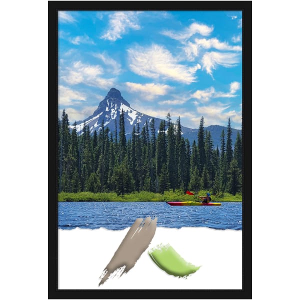 Amanti Art Narrow Picture Frame, Opening Size 24in x 36in,  Avon Black