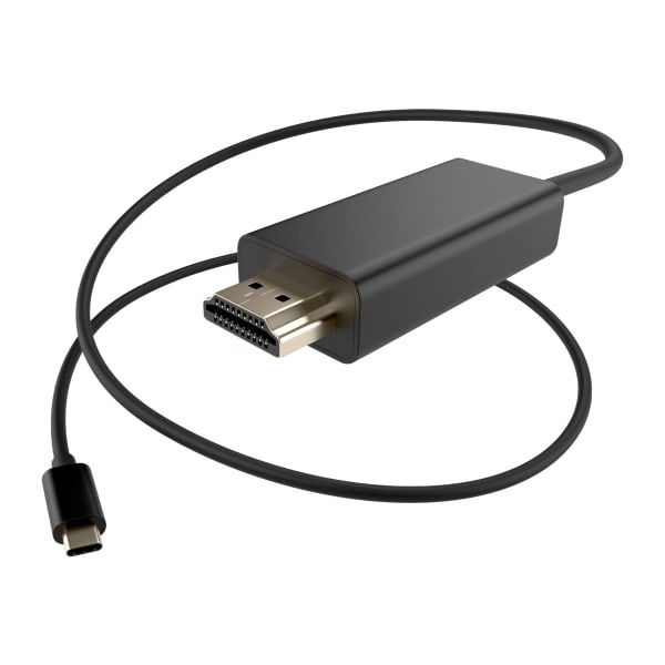 Unirise USB Type C to HDMI Male Cable 6 Feet - 6 ft HDMI/USB A/V Cable for Chromebook, Projector, Monitor, HDTV, MacBook, Tablet, Smartphone - First End: 1 x USB 3.1 Type C - Male - Second End: 1 x HDMI Digital Audio/Video - Male