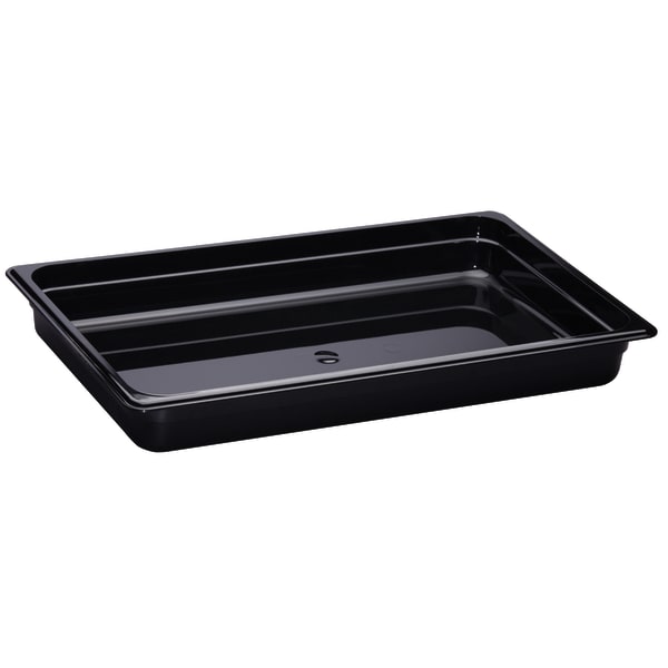 Cambro H-Pan High-Heat GN 1/1 Food Pans, 2inH x 12-3/4inW x 20-7/8inD, Black, Pack Of 6 Pans