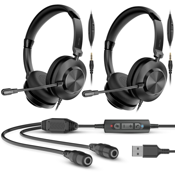 Delton T32Y Wired Training Headset, Black, Total Qty 1