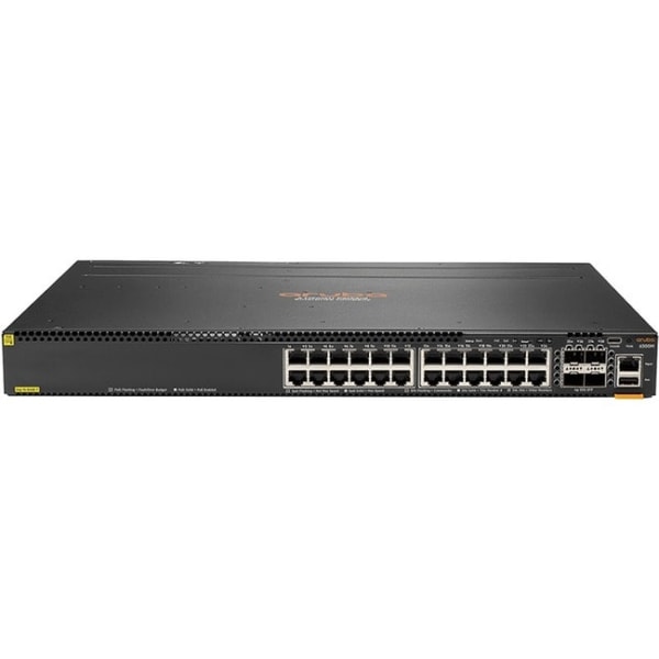 HPE 6300M 24-port 1GbE Class 4 PoE and 4-port SFP56 Switch - 24 Ports - Manageable - 3 Layer Supported - Modular - 4 SFP Slots - Twisted Pair, Optical Fiber - 1U - Rack-mountable - Lifetime Limited Warranty