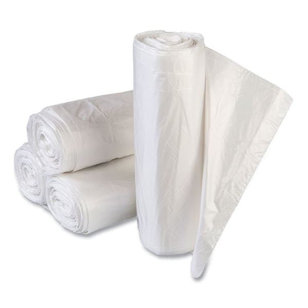 Inteplast Group High-Density Commercial Can Liner Value Pack, 60 gal, 14 mic, 43in x 46in, Clear, Interleaved Roll, 25 Bags/Roll, 8 Rolls/CT