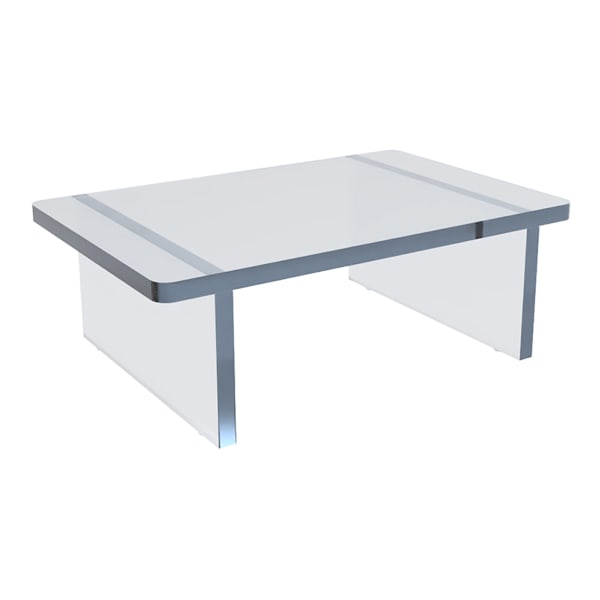 Azar Displays Deluxe Acrylic Monitor Riser Display, 4inH x 11-3/4inW x 7-3/4inD, Clear